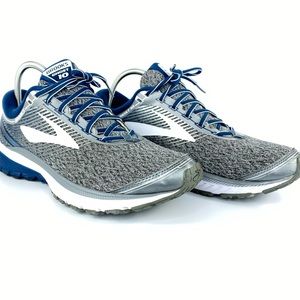 Ghost 10 in Silver/Blue/White by Brooks Size 12